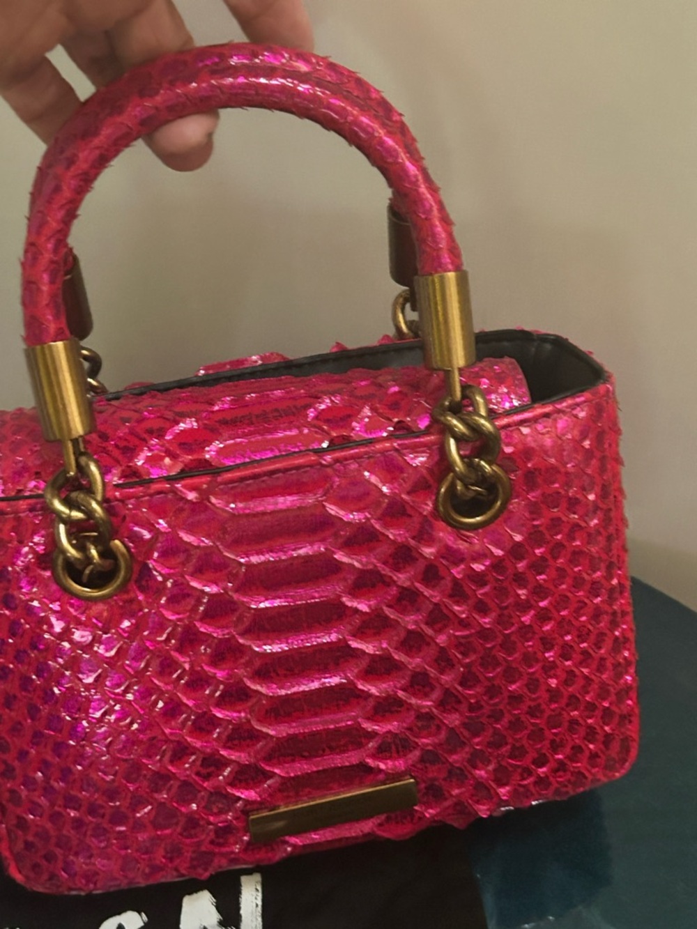 🔥Kurt Geiger London Mini Square Kensington Croc-Embossed Leather LOW PRICE! 💝💞 - Picture 2 of 13